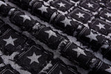 11 oz Washed Denim Jacquard Galaxy Stars Fabric – Combed & Mercerized –  7424