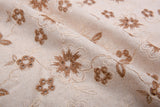 Terra Flora Linen Cotton Embroidered Fabric – Artisan Floral Embroidery Natural  Fabric
