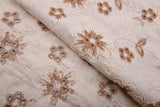 Terra Flora Linen Cotton Embroidered Fabric – Artisan Floral Embroidery Natural  Fabric