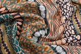 Linen Bamboo Digital Print Fabric – Safari Soul Multi-Stripe Collection  - 7984