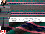 Boiled Wool Jacquard Melton Fabric Premium Designer Made