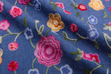 Tissu brodé en denim chambray pour serviette