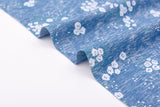 Allover Sprig Print - Washed Cotton Denim Chambray Fabric - 20996 - G.k Fashion Fabrics