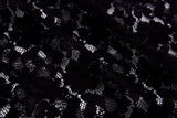 Anemone Cotton Gauze Lace Fabric - G.k Fashion Fabrics Black / Price Per Half Yard Lace fabric