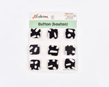 Animal Print Fabric Shank Buttons -10 - G.k Fashion Fabrics