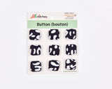 Animal Print Fabric Shank Buttons -10 - G.k Fashion Fabrics
