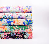 Bamboo Viscose Blend Stretch Woven Fabric – Artistic Abstract Wildflower Print- 7068/8869 - G.k Fashion Fabrics