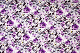 Bamboo Viscose Blend Stretch Woven Fabric – Blurred Watercolour Floral Print- 7068/8977 - G.k Fashion Fabrics