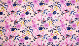 Bamboo Viscose Blend Stretch Woven Fabric – Mixed Botanical Sprigs Print - 7068/0265 - G.k Fashion Fabrics
