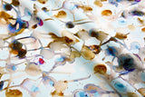 Bamboo Viscose Blend Stretch Woven Fabric – Watercolour Droplet Abstract Print- 7068/2227 - G.k Fashion Fabrics