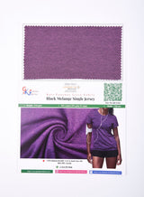 Black Melange Knit Fourway Single Jersey Lycra Fabric - G.k Fashion Fabrics