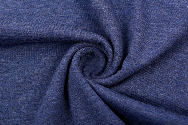 4-Way Stretch Soft Cotton Blended Jersey knit ,Black Melange Knit