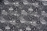 Black/White Paisley Chiffon Georgette Digital Print Fabric - #202 - G.k Fashion Fabrics Black with White / Price Per Half Yard chiffon