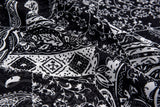 Black/White Paisley Chiffon Georgette Digital Print Fabric - #202 - G.k Fashion Fabrics chiffon