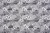 Black/White Paisley Chiffon Georgette Digital Print Fabric - #202 - G.k Fashion Fabrics