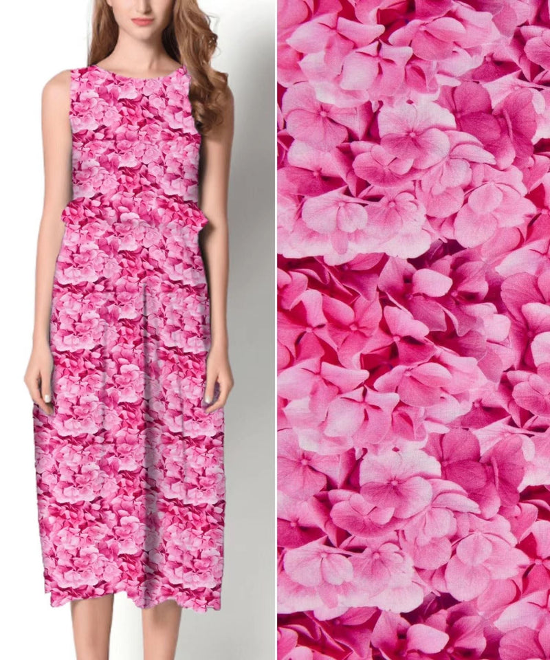 Blossom Floral Linen Viscose Lawn Digitally Print Fabric - 208714 - G.k Fashion Fabrics