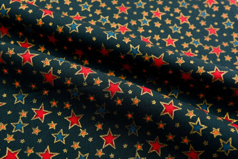 Christmas 100% Cotton Metallic Prints - G.k Fashion Fabrics