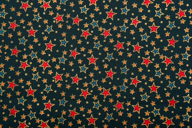 Christmas 100% Cotton Metallic Prints - G.k Fashion Fabrics