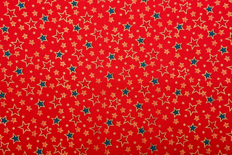 Christmas 100% Cotton Metallic Prints - G.k Fashion Fabrics