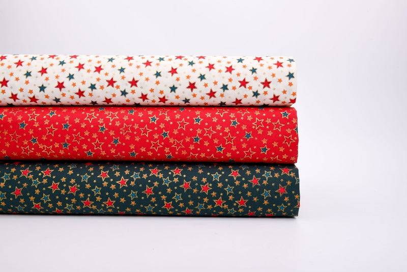 Christmas 100% Cotton Metallic Prints - G.k Fashion Fabrics