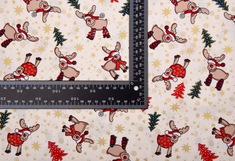 Christmas 100% Cotton Metallic Prints - G.k Fashion Fabrics