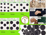 Classic Matte Black Tailoring Buttons - 47 - G.k Fashion Fabrics