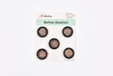 Classic Matte Brown Rim Buttons- 40 - G.k Fashion Fabrics