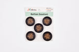 Classic Matte Brown Rim Buttons- 40 - G.k Fashion Fabrics