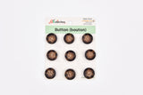 Classic Matte Brown Rim Buttons- 40 - G.k Fashion Fabrics