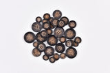 Classic Matte Brown Rim Buttons- 40 - G.k Fashion Fabrics