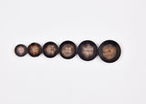 Classic Matte Brown Rim Buttons- 40 - G.k Fashion Fabrics