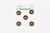 Classic Matte Brown Rim Buttons- 40 - G.k Fashion Fabrics