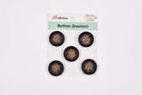 Classic Matte Brown Rim Buttons- 40 - G.k Fashion Fabrics