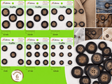 Classic Matte Brown Rim Buttons- 40 - G.k Fashion Fabrics