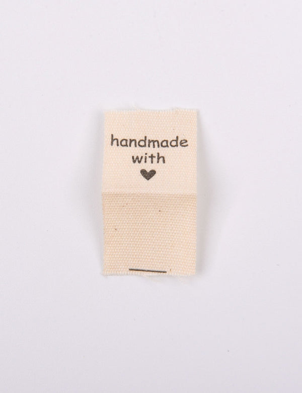 Clothing Sewing Label "handmade with ♥" - G.k Fashion Fabrics