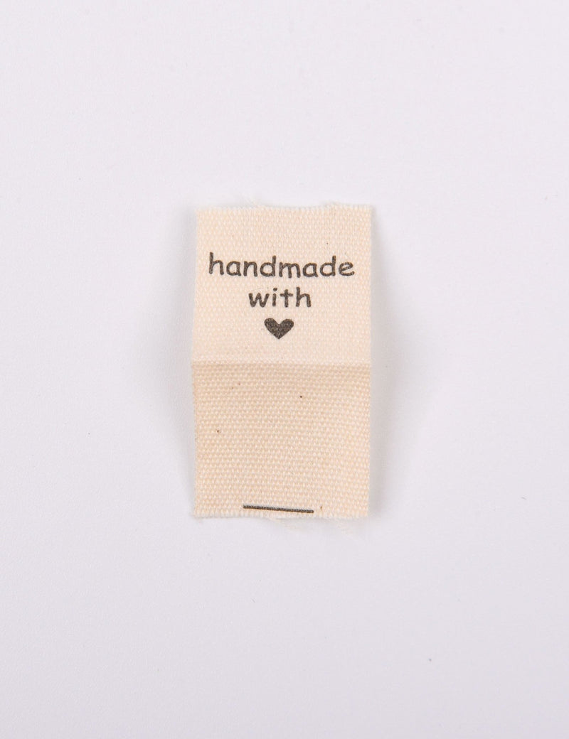 Clothing Sewing Label "handmade with ♥" - G.k Fashion Fabrics