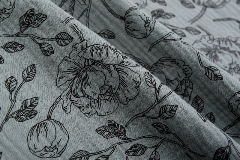 Cotton Double Gauze Vintage Floral Print - G.k Fashion Fabrics
