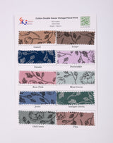 Cotton Double Gauze Vintage Floral Print - G.k Fashion Fabrics