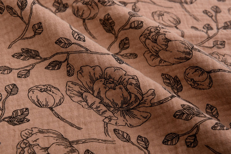 Cotton Double Gauze Vintage Floral Print - G.k Fashion Fabrics