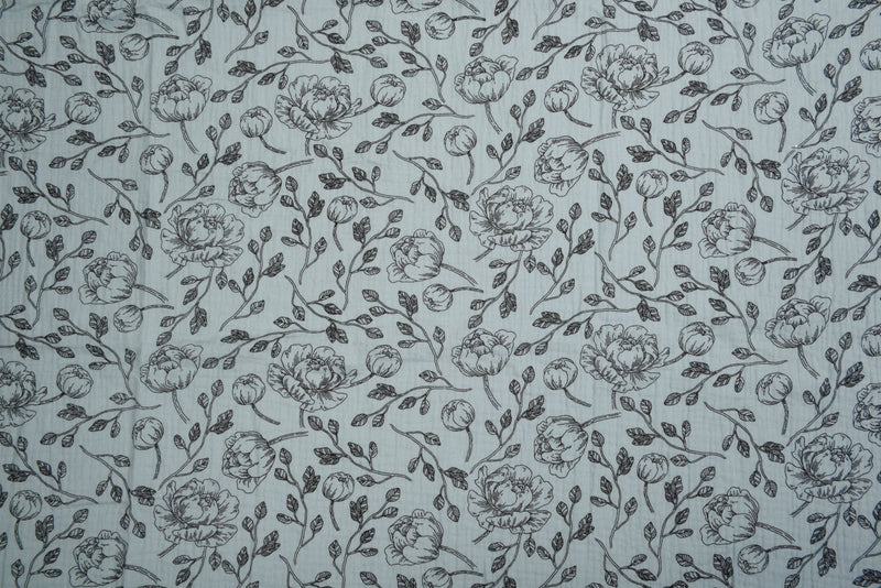 Cotton Double Gauze Vintage Floral Print - G.k Fashion Fabrics