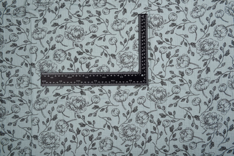 Cotton Double Gauze Vintage Floral Print - G.k Fashion Fabrics