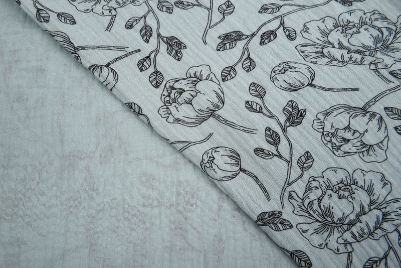 Cotton Double Gauze Vintage Floral Print - G.k Fashion Fabrics