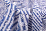 Cotton Lawn Stripe Eyelet Embroidery Fabric - 8020 - G.k Fashion Fabrics