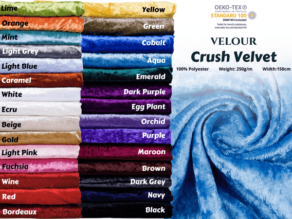 Crushed Velvet fabric, Panne Velour Fabric, 100% Polyester Velvet - G.k Fashion Fabrics