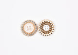Crystal Rim Pearl Buttons- 44 - G.k Fashion Fabrics