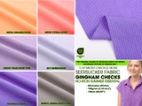 Premium Micro Seersucker Gingham Check Fabric -8153