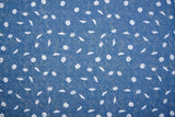 Daisy Floral Print - Washed Cotton Denim Chambray Fabric-20999 - G.k Fashion Fabrics