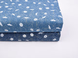 Daisy Floral Print - Washed Cotton Denim Chambray Fabric-20999 - G.k Fashion Fabrics