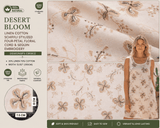 Desert Bloom Linen Cotton Sequin Embroidered Fabric – Artisan Floral Embroidery Natural Fabric - G.k Fashion Fabrics