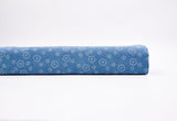Doodle Petals Print - Washed Cotton Denim Chambray Fabric-20999 - G.k Fashion Fabrics
